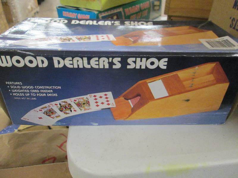 lot 236 image: wood card dealers shoe never used ...
