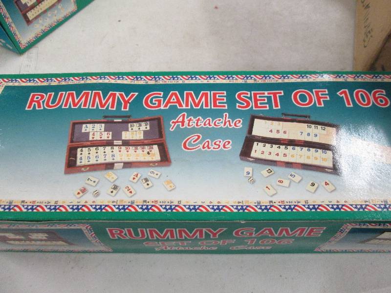 lot 242 image: rummy game set of 106 never been op...