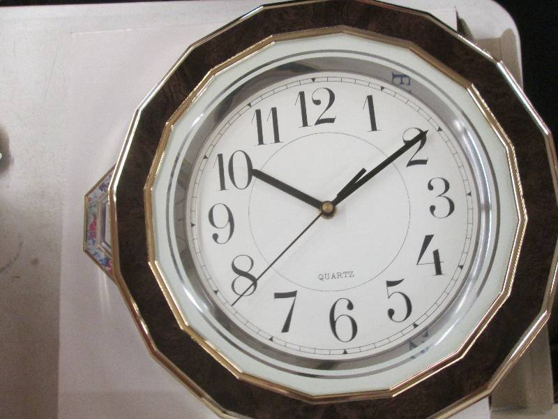 lot 327 image: 3 never used elegant quartzs clocks...