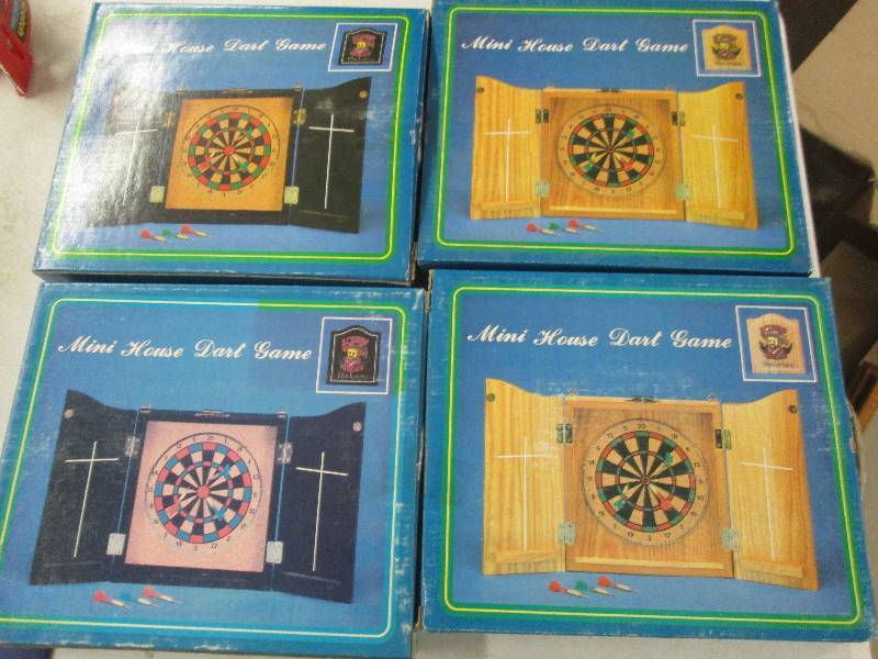 lot 334 image: 4 new mini house dart game never us...