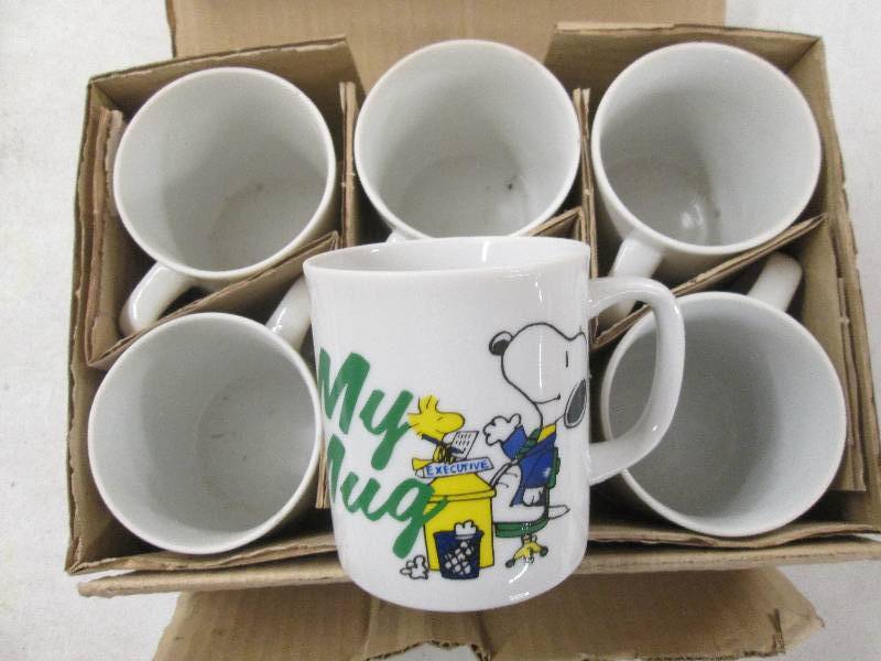 lot 351 image: set of 6 snoopy coffee mugs...
