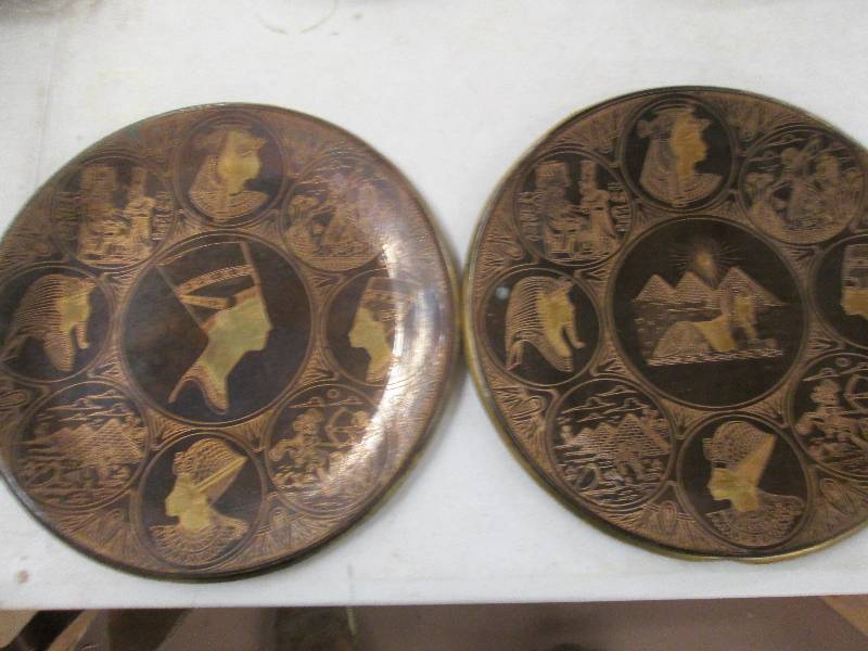 lot 352 image: 2 made in Egypt wall plate decor...