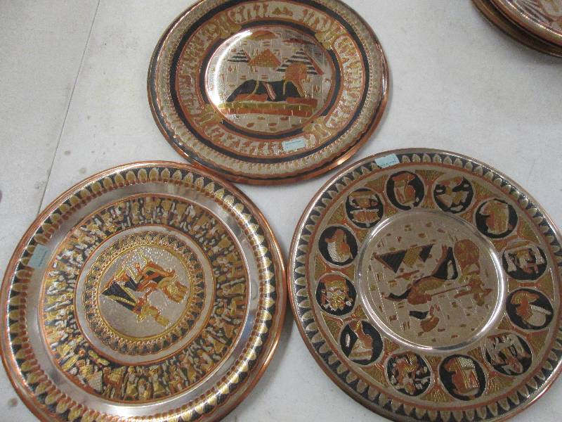 lot 356 image: 3 100% copper hand made in Eygpt pl...