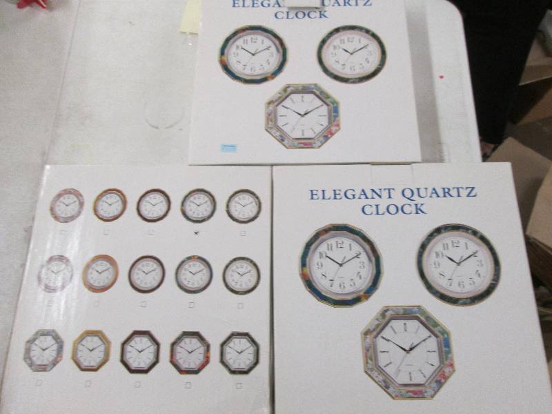 lot 360 image: 3 clocks various designs...