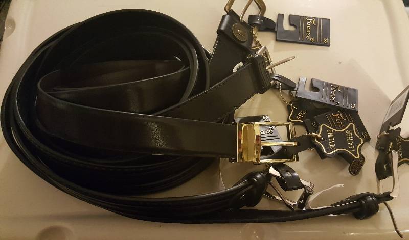 Lot of 5 unused male belts size 38