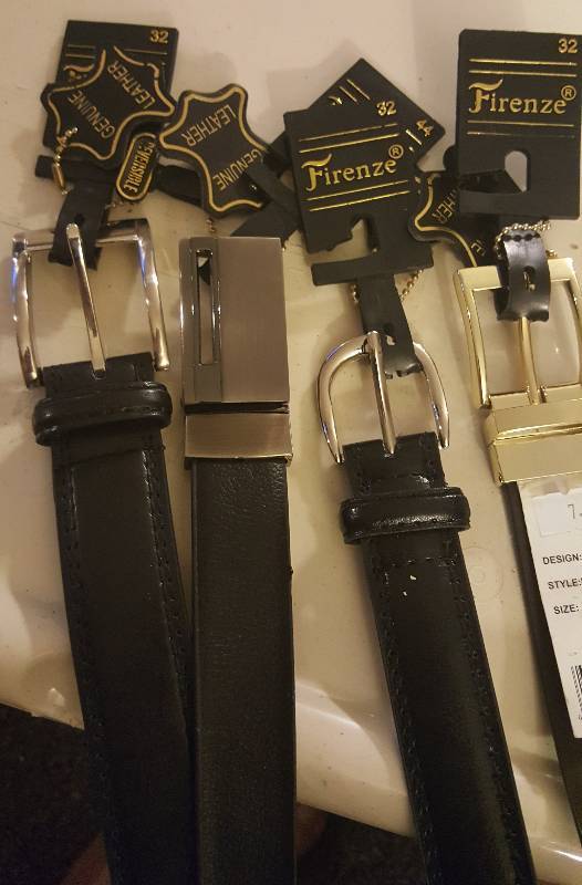 Lot of 4 unused male belts size 32
