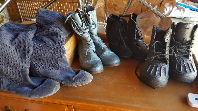 Lot of 4 used boots Sizes 7 to 7.5