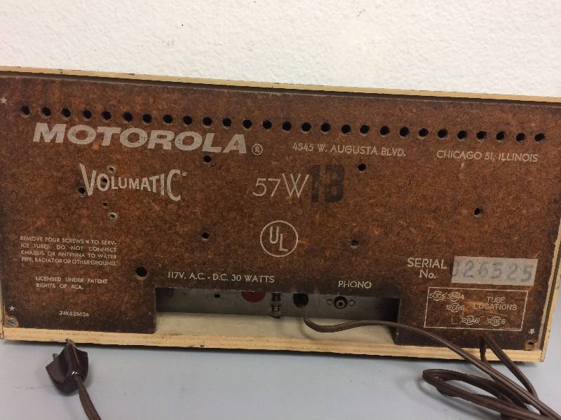 lot 57 image: Motorola AM Radio