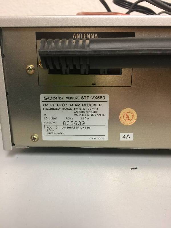 lot 61 image: Sony Receiver