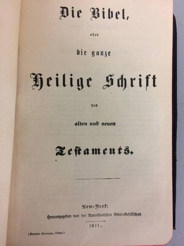 lot 39 image: 1911 German Bible