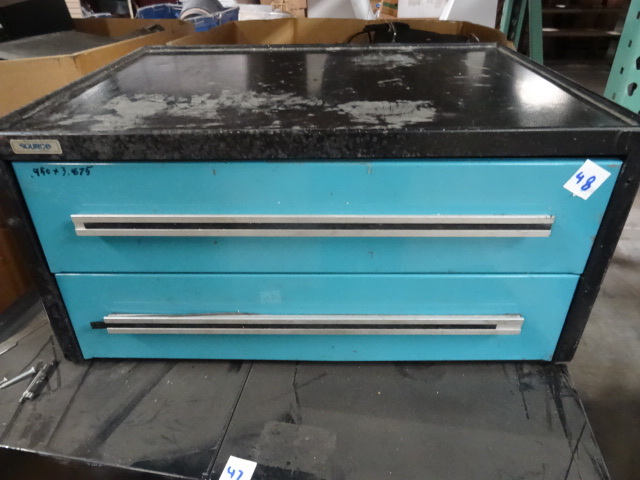 lot 48 image: 2 drawer metal cabinet