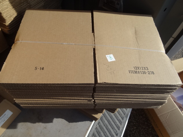 lot 8 image: 225 cardboard boxes. 12 x 12 x 3
