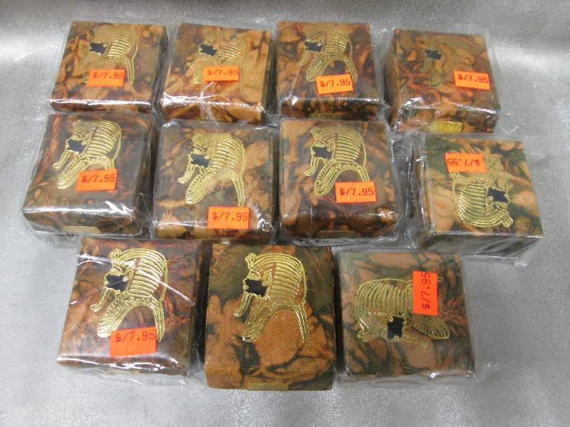 lot 14 image: Lot of 11 Made in Eqypt Leather Tri...