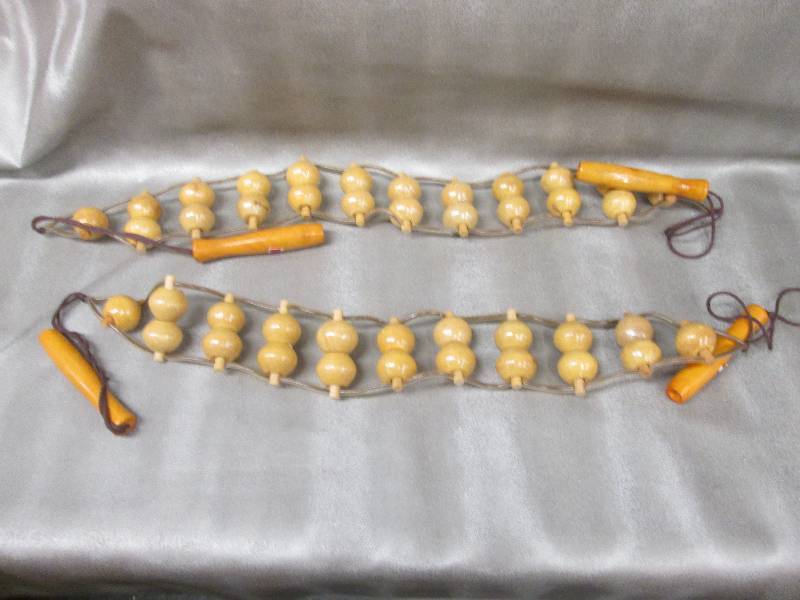 lot 17 image: Lot of 2 Wooden Bead Massagers...