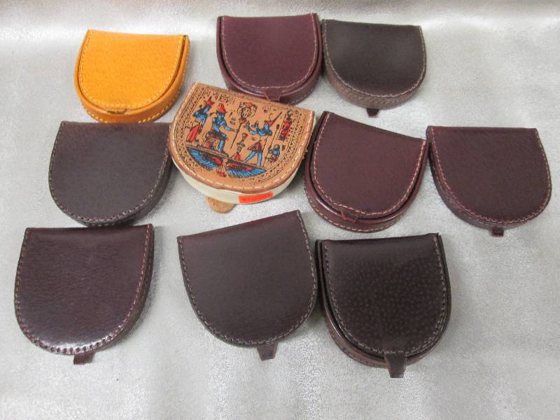 lot 19 image: Lot of 10 Leather Coin Pouches...