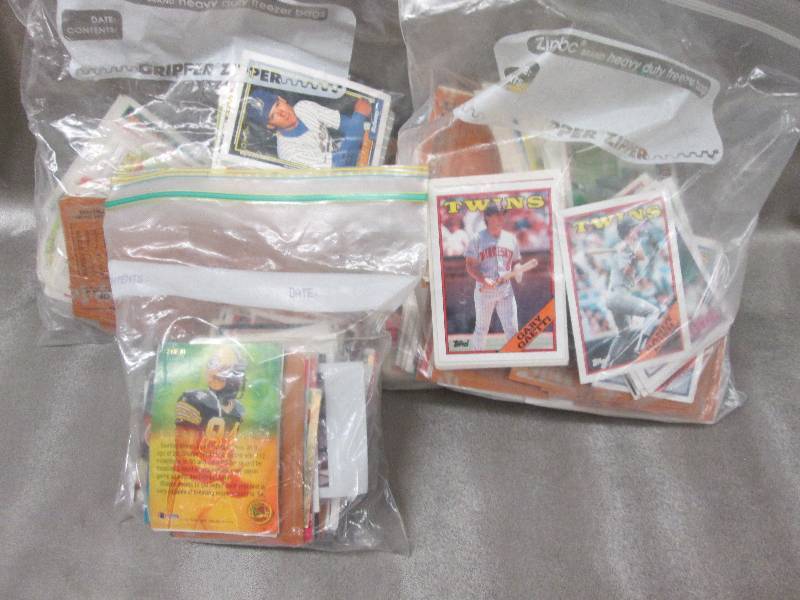 lot 37 image: Lot of 3 Bags Assorted Sport Cards...