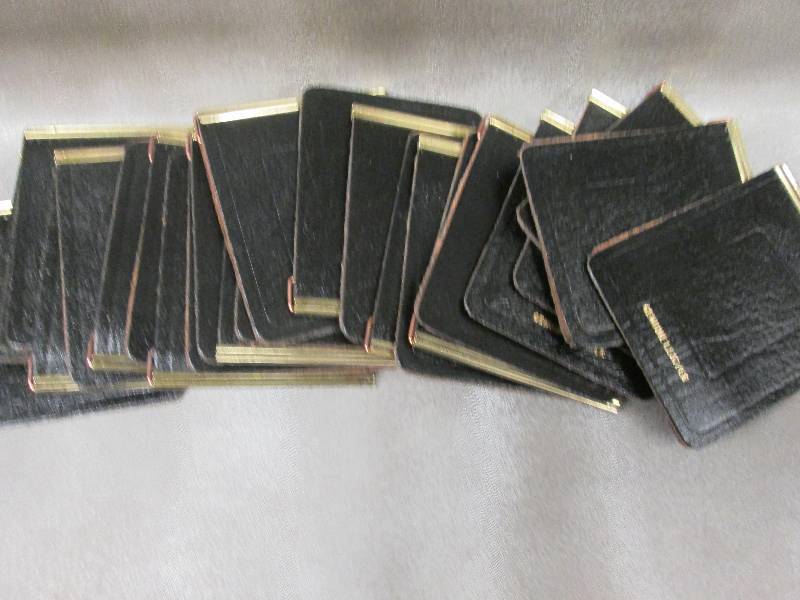 lot 51 image: Lot of 25 Black Leather Money Clips...