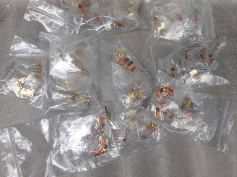 lot 91 image: U.S. Flag Other Country Pins...