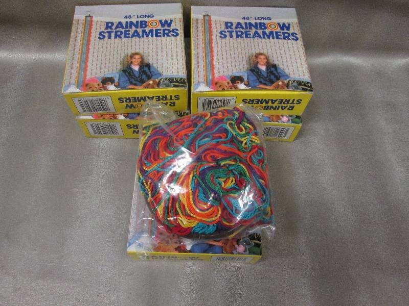 lot 96 image: Lot of 4 48inch Rainbow Streamers...