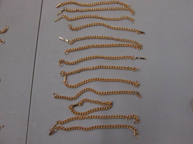 lot 191 image: Lot of 13 Gold Tone 6.5 inch Chain ...