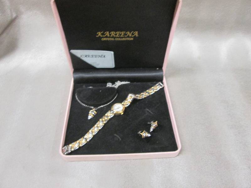 lot 222 image: Kareena Watch, Earrings, Necklace S...