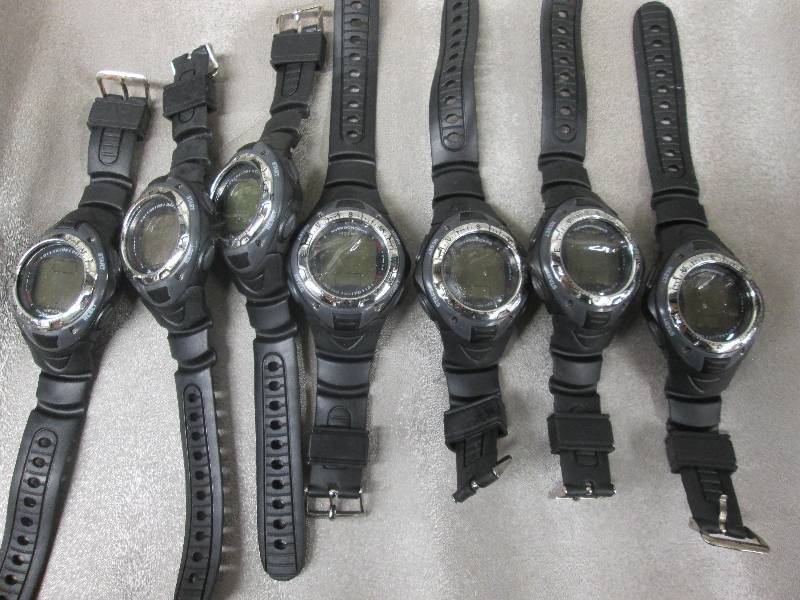 lot 225 image: Lot of 7 Black Watches...