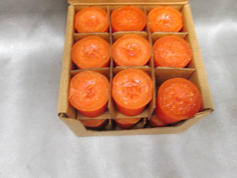 lot 282 image: Box of 18 Pumpkin Spice Votive Cand...