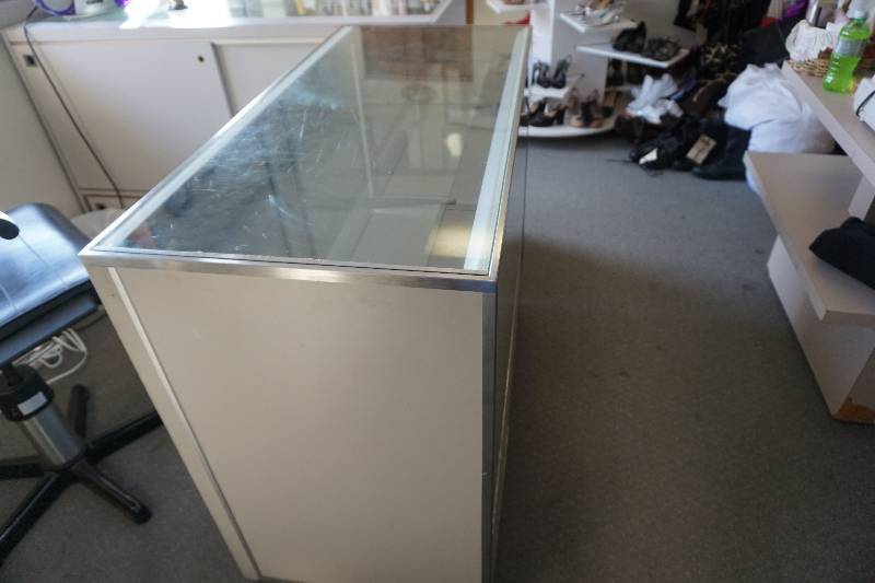Glass Retail Display Cabinet Counter Work Desk
