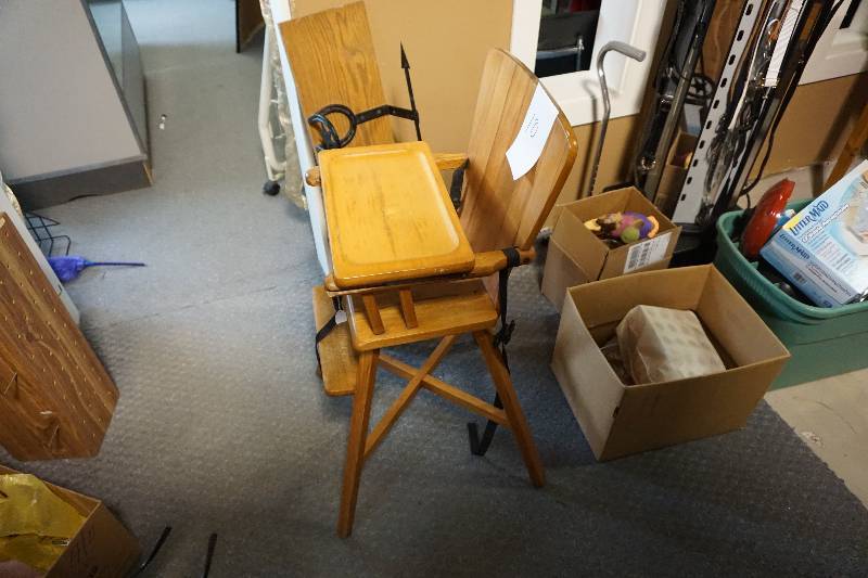 Antique Wood High Chair