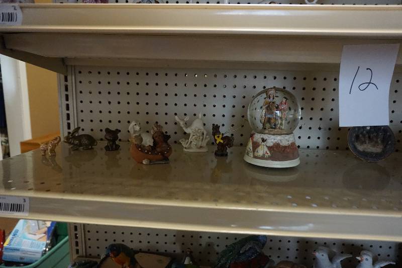 Lot of Assorted Animal Themed Figurines and Water Globe