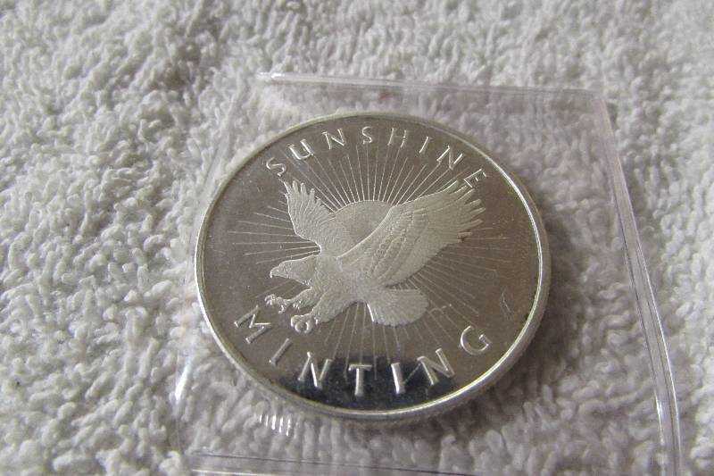SUNSHINE MINT SILVER ROUND, .999 SILVER