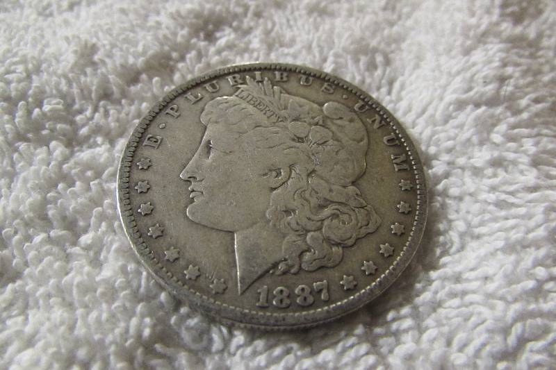 1887-O MORGAN SILVER DOLLAR, 90% SILVER