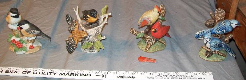 lot 68 image: 4 Piece Bird Statue Collection of Kevin Daniel.