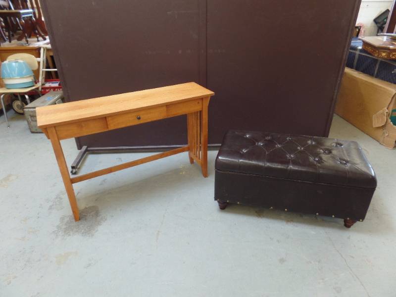 Sofa Table & Cushion Chest Footrest
