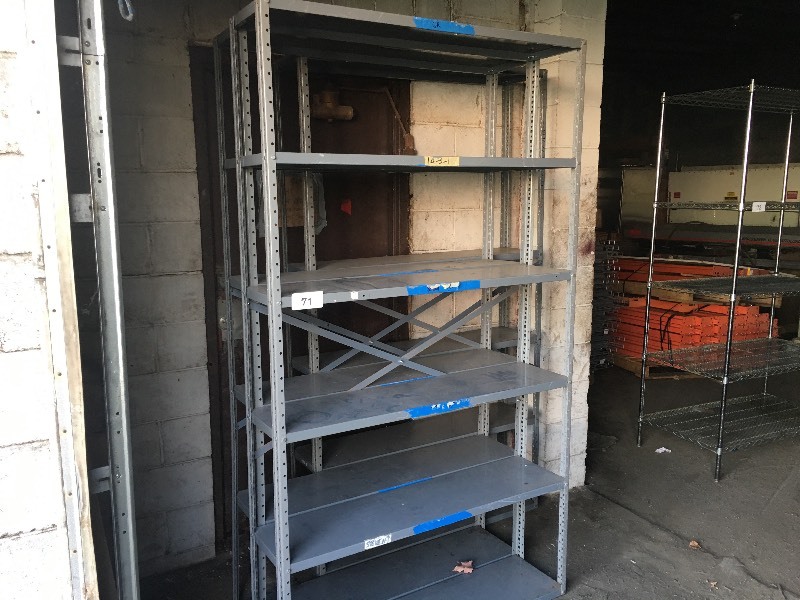 lot 71 image: 3 sections of shelving