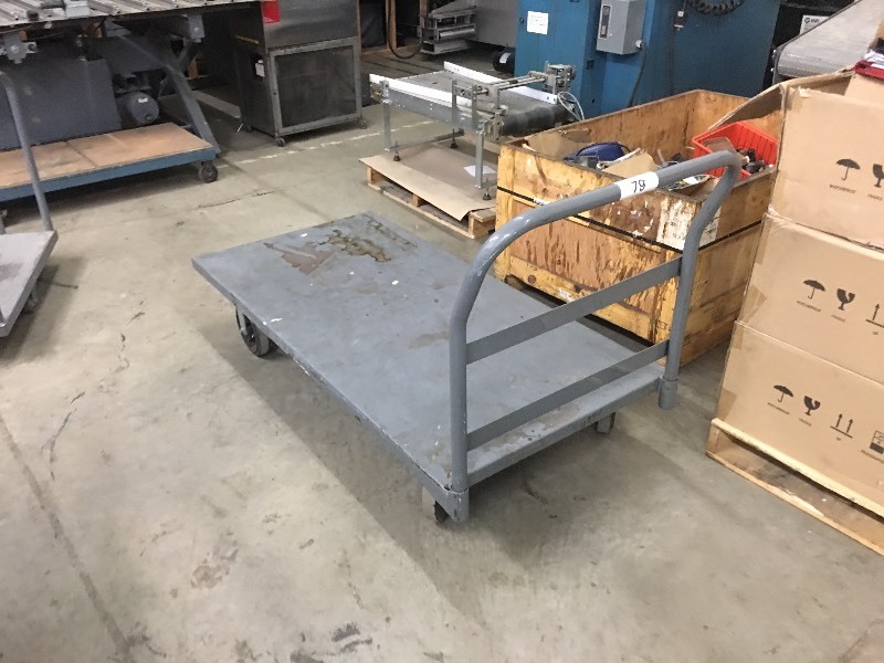 lot 79 image: Flat warehouse cart