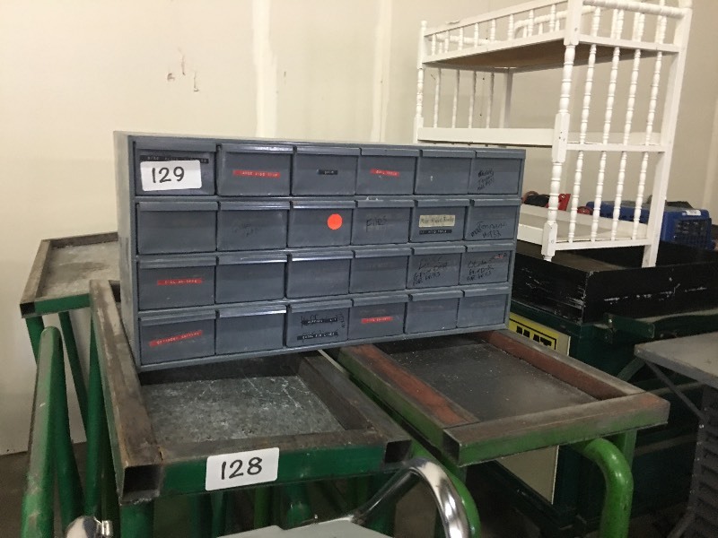 lot 129 image: Metal parts cabinet
