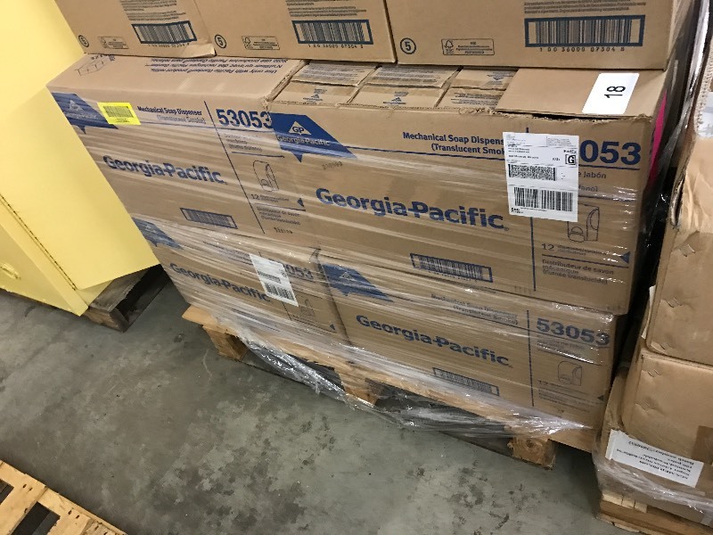 lot 18 image: 8 boxes of new soap dispensers