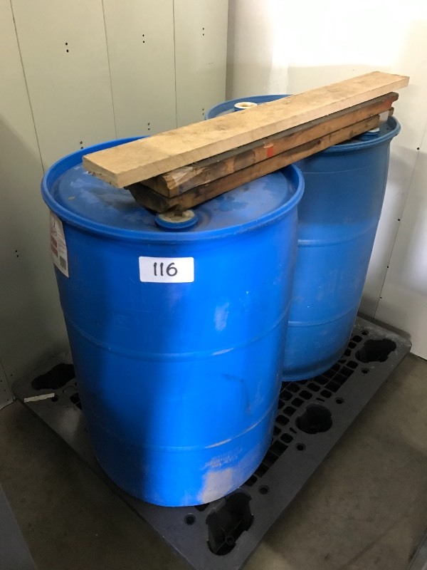 lot 116 image: Barrels of liquid ice melt