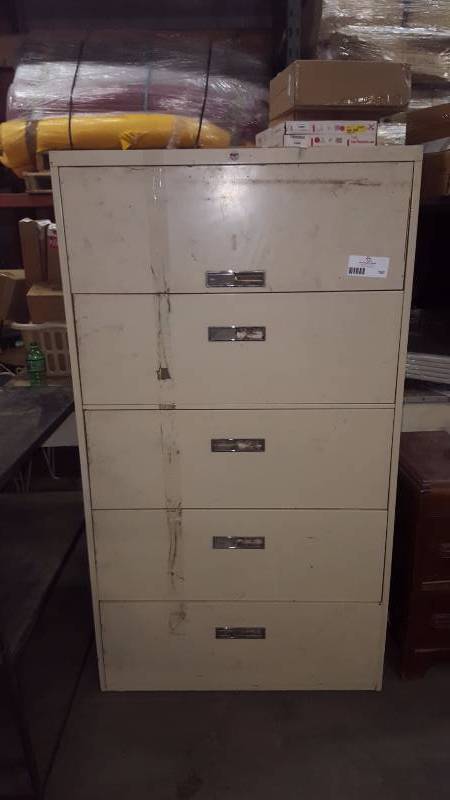 lot 100 image: 5 Drawer File Cabinet