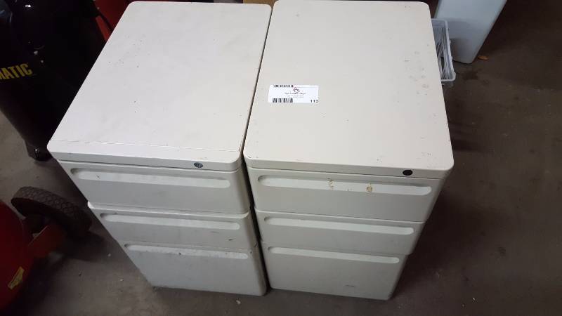 lot 113 image: Two Metal File Cabinets