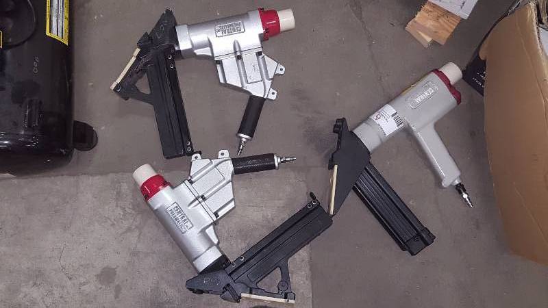 lot 66 image: (3) Hardwood Flooring Staplers