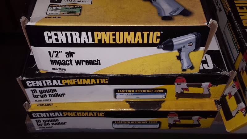 lot 68 image: (2) Brad Nailers (1) 12 Air Impact Wrench