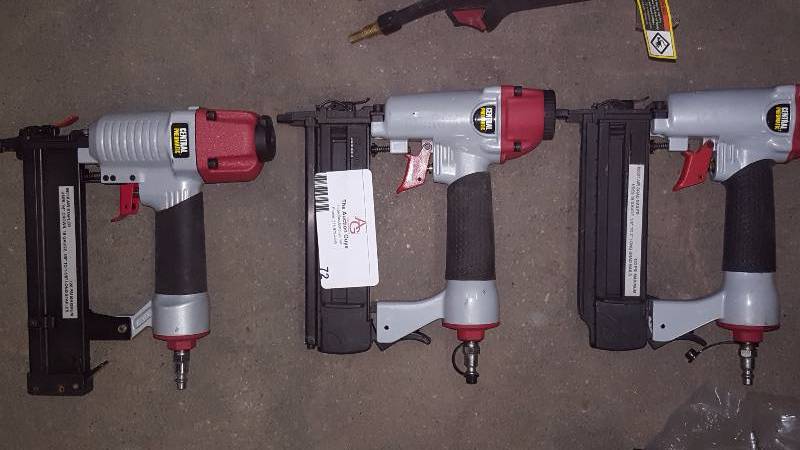 lot 72 image: 14 18 ga. Crown Nailer, 18 ga Brad Nailer, Air Nailer Stapler