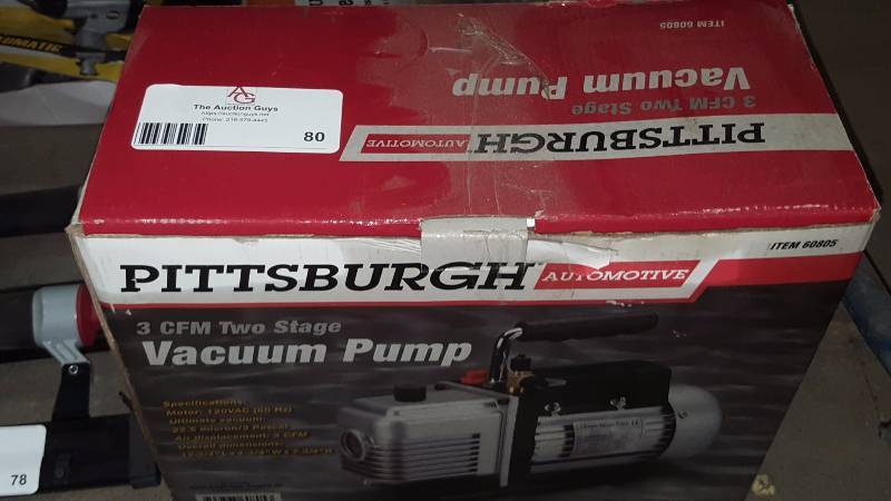 lot 80 image: 3 CFM 2 Stage Vacuum Pump