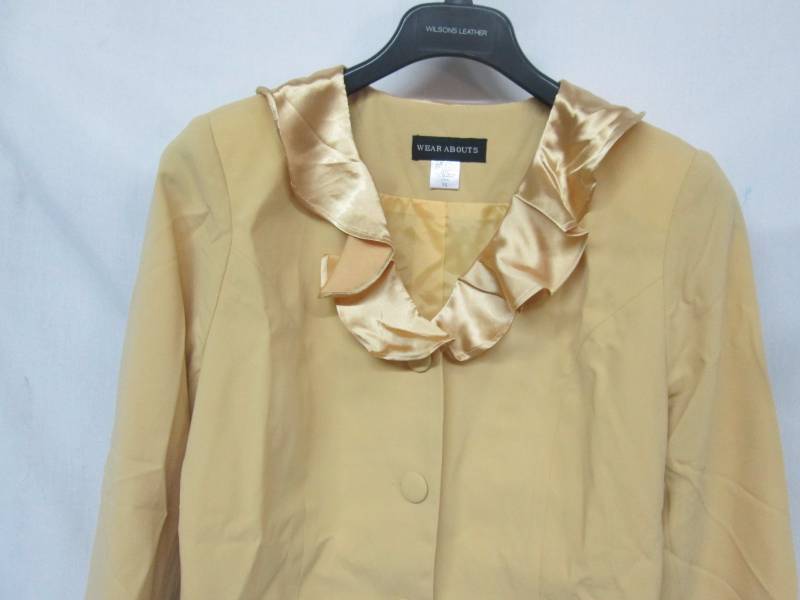 lot 90 image: Wearabouts Misses 2-pc. Charmeuse & Chiffon Ruffle Skirt Suit