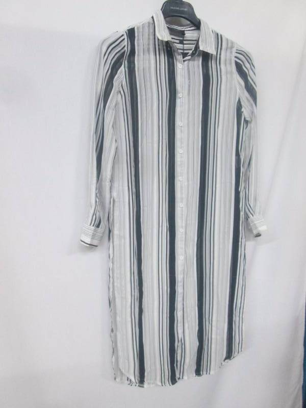 lot 72 image: AX Paris Womens Pinstriped Monochrome Shirt Dress