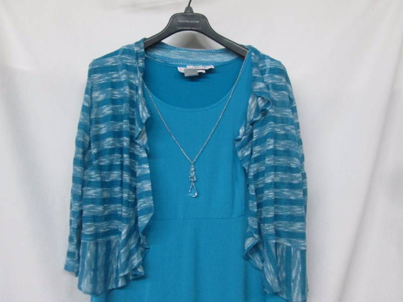 lot 64 image: Westside Womens Plug Striped Ruffled Jacket Dress