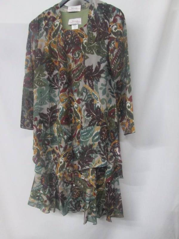 lot 53 image: Westside 2-pc. Georgette Jacket & Dress Set