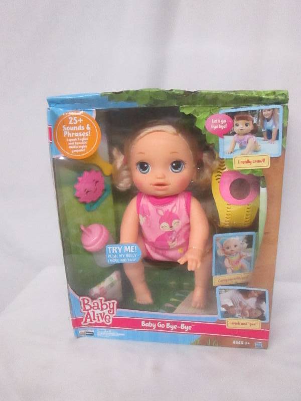 lot 37 image: Hasbro Baby Alive Baby Go Bye-Bye - Blonde